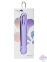 Curved dual motor rechargeable vibrator in purple medical-grade silicone by Maia Toys