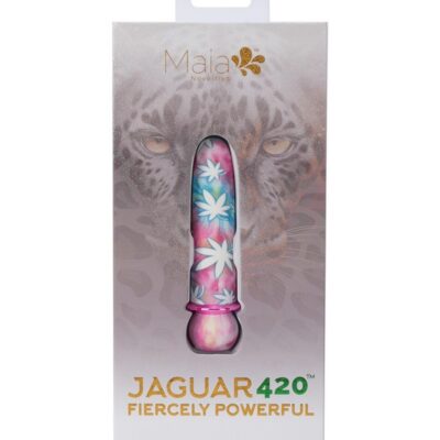 Pink tie-dye compact bullet vibrator in silicone finish by Maia Toys