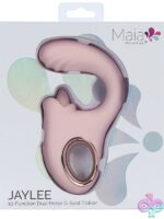 Jaylee dual-motor G-spot and clitoral tickler in pink with rose gold ring by Maia Toys