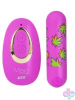 Maia Jessi 420 Remote Bullet Vibrator – Purple 420 Print - Image 2