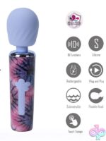 Maia Journee Tie Dye Mini Wand Vibrator – Blue - Image 3