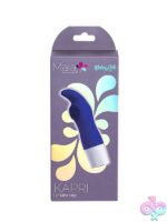 Compact blue clitoral vibrator in body-safe silicone by Maia Toys