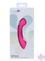 Contoured pink G-spot wand vibrator in medical-grade silicone by Maia Toys