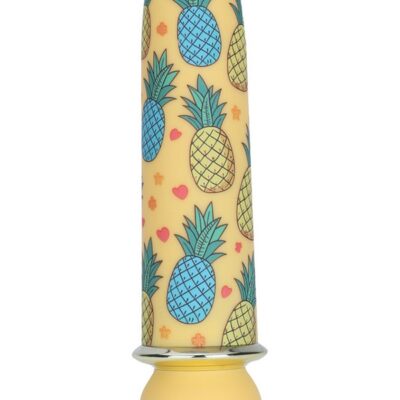 Yellow Silicone Bullet Vibrator Maia Kona by Maia Toys — pineapple print rechargeable bullet