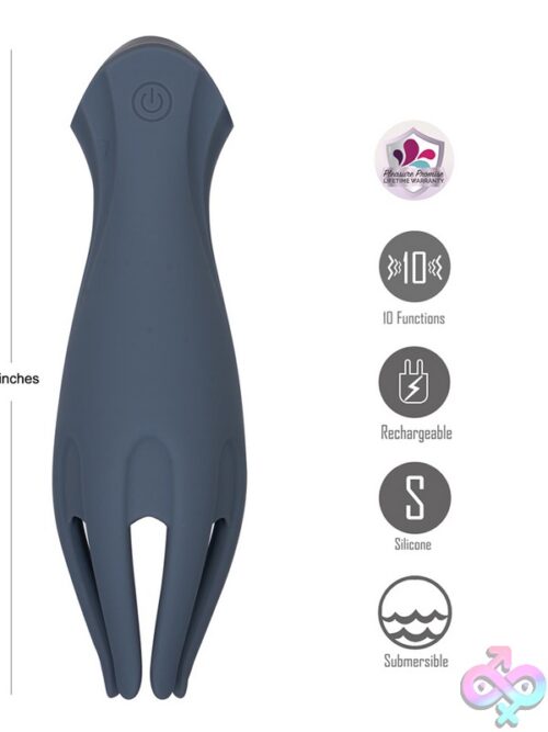 Maia Leo Vibrating Head Tickler – Gray - Image 3