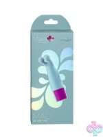 Compact blue bunny ear vibrator in body-safe silicone by Maia Toys