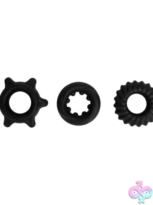 Maia Manzo Liquid Silicone 3-Ring Set – Black - Image 2