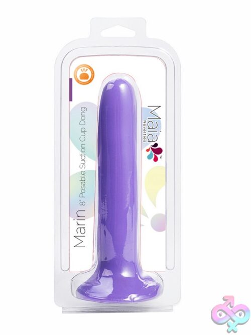 Maia Marin Bendable Silicone Dildo With Suction Cup Base In Blue And Purple