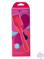 Pink tulip tip rechargeable clitoral vibrator with bendable stem by Maia Toys