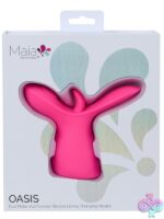Maia Oasis pink licking and thumping vibrator in medical-grade silicone by Maia Toys