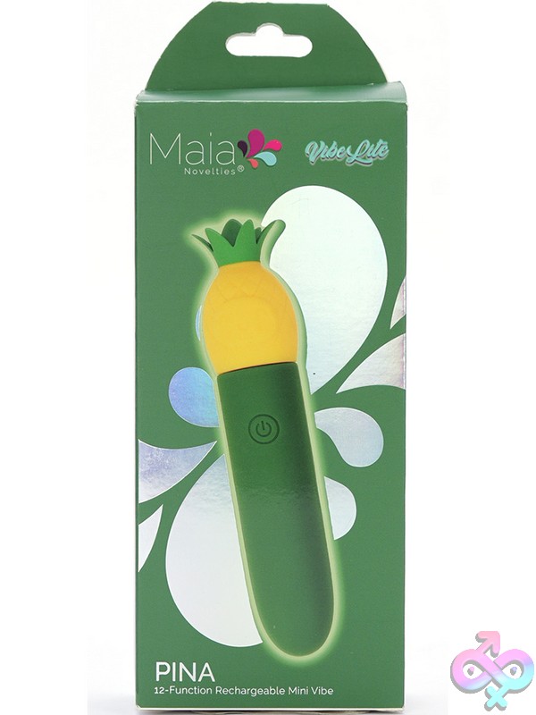 Discreet-Toys-Maia-Pina-Nu-Mt-Ma25-19 Compact Green Silicone Clitoral Vibrator With Built-In Usb Connector By Maia Toys