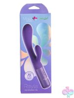 Rayla dual stimulation rabbit vibrator in purple medical-grade silicone by Maia Toys