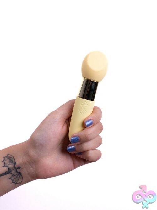 Maia Rina Dual Motor Mini Wand Vibrator – Yellow - Image 3