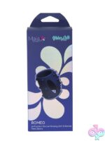 Romeo vibrating extension sleeve in blue silicone by Maia Toys