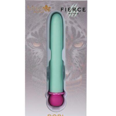 Streamlined teal clitoral vibrator in body-safe silicone by Maia Toys