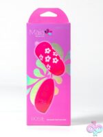 Pink flower-print silicone remote control bullet vibrator by Maia Toys