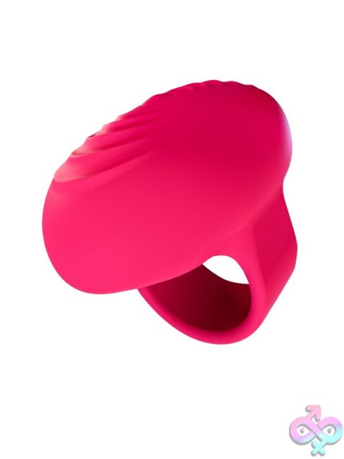 Maia Ruby Rechargeable Silicone Vibrating Finger Ring – Pink - Image 2