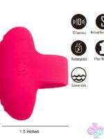 Maia Ruby Rechargeable Silicone Vibrating Finger Ring – Pink - Image 3