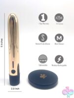 Selina QI Wireless Metallic Vibrator – Gold - Image 3