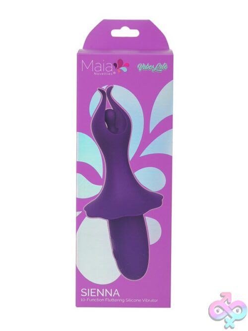 Maia Sienna Bunny Ear Vibrator In Silicone Shown In Four Colors On A Soft Neutral Background