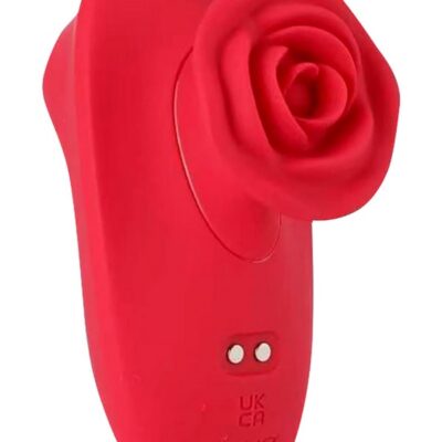 Rose grip vibrator Maia Sola by Maia Toys in red silicone