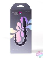 Sorra graduated anal beads and plug in black medical-grade silicone by Maia Toys