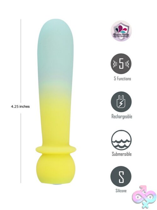 Maia Symba Smooth Bullet – Yellow/Teal - Image 3