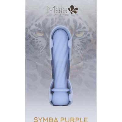 Maia Symba Swirl flexible bullet vibrator in purple liquid silicone by Maia Toys