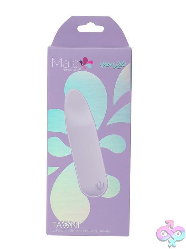 Discreet-Toys-Maia-Tawni-Lavender-Nu-Mt-Bo-25-06-Lavender Maia Tawni Clitoral Bullet Vibrator With Flickering Tongue In Purple And Yellow