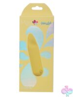 Maia Tawni clitoral bullet vibrator with flickering tongue in purple and yellow