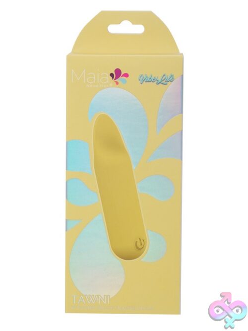Maia Tawni Clitoral Bullet Vibrator With Flickering Tongue In Purple And Yellow