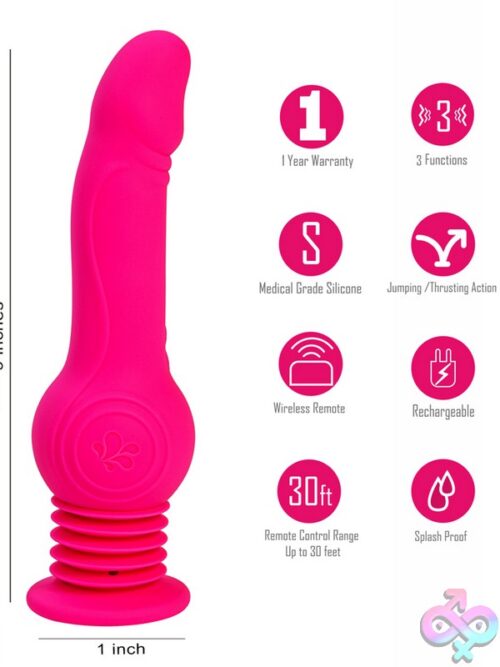 Maia Tegan Thrusting Silicone Vibrator In Pink - Image 3