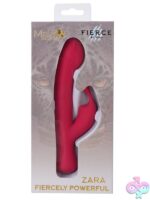 Maia Zara dual motor rabbit vibrator in red body-safe silicone by Maia Toys