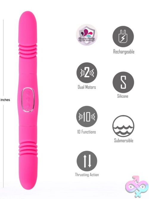 Maia Zena Dual-Thrusting Vibrator In Pink - Image 3