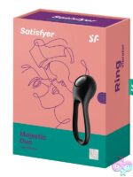 Majestic Duo flexible black silicone vibrating cock ring by Satisfyer