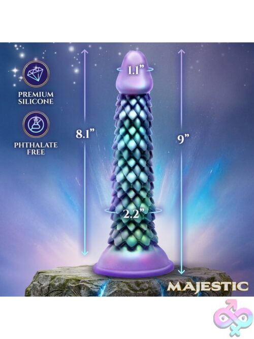 Majestic Eryndor Silicone Dildo – Opalescent Blue - Image 6