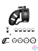 Mancage Model 18 Chastity Silicone Cage with Ballsplitter – Black - Image 3