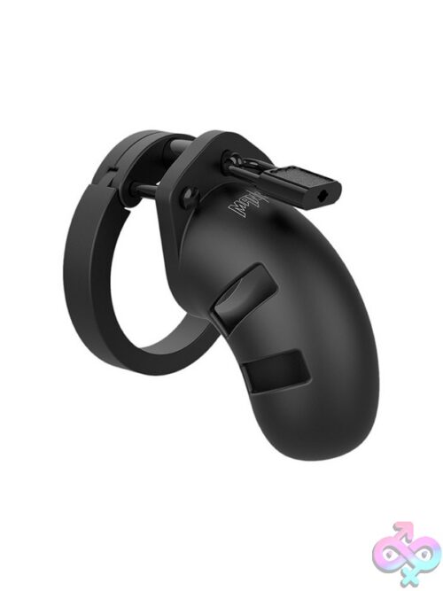 Mancage Chastity Cock Cage 3.5&Quot; Silicone Black - Image 2