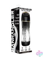 Clear vibrating stroker with rotating suction action in medical-grade silicone by Hott Products