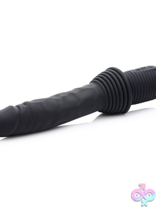 10X Thrust Master Vibrating And Thrusting Dildo With Handle - Image 2