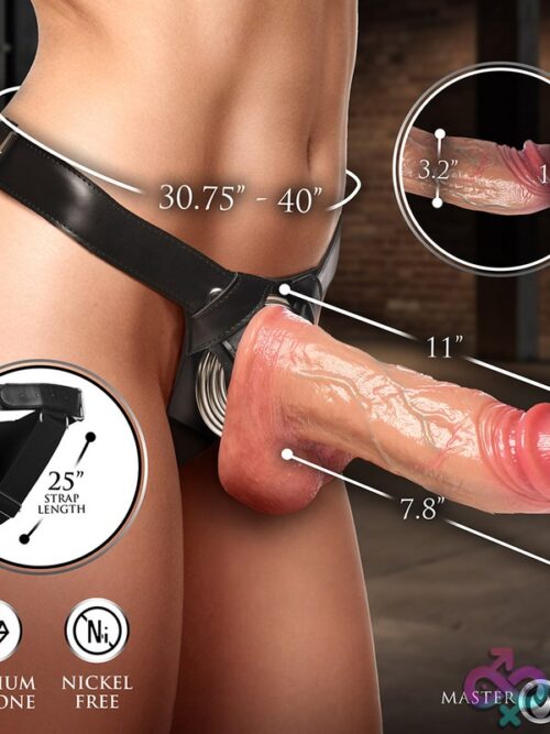 Master Series 11&Quot; Silicone Dildo With Harness - Image 6