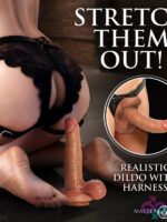 Master Series 9" Silicone Dildo With Harness - Image 3