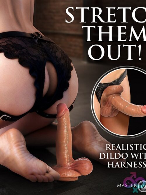Master Series 9&Quot; Silicone Dildo With Harness - Image 3