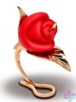 Master Series Burning Passion Rose Candle with Holder – Red - Image 2