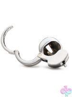 Master Series Cock Cuff Snap-On Chastity Cage – Silver Metal - Image 3