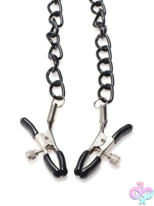 Collared Temptress Neoprene Collar With Nipple Clamps - Image 3