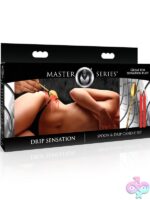 Red drip sensation candle and spoon set for couples by Xr - Master Series