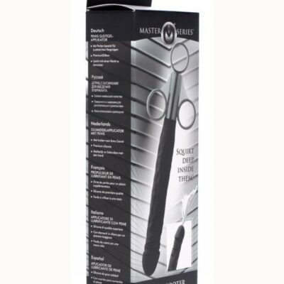 XL gray textured silicone lubricant launcher applicator by Xr - Master Series