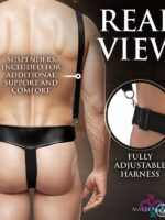 hollow strap-on harness Master Series Magnum 9-inch silicone dildo with adjustable harness by XR Brands