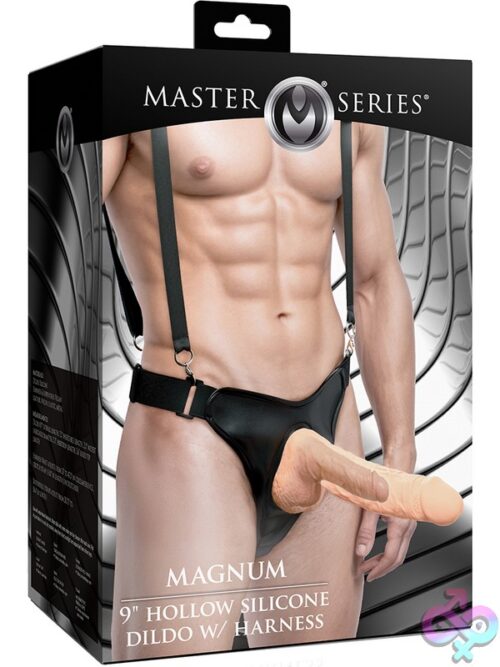 Master Series Magnum 9&Quot; Hollow Silicone Dildo W/ Harness - Image 5